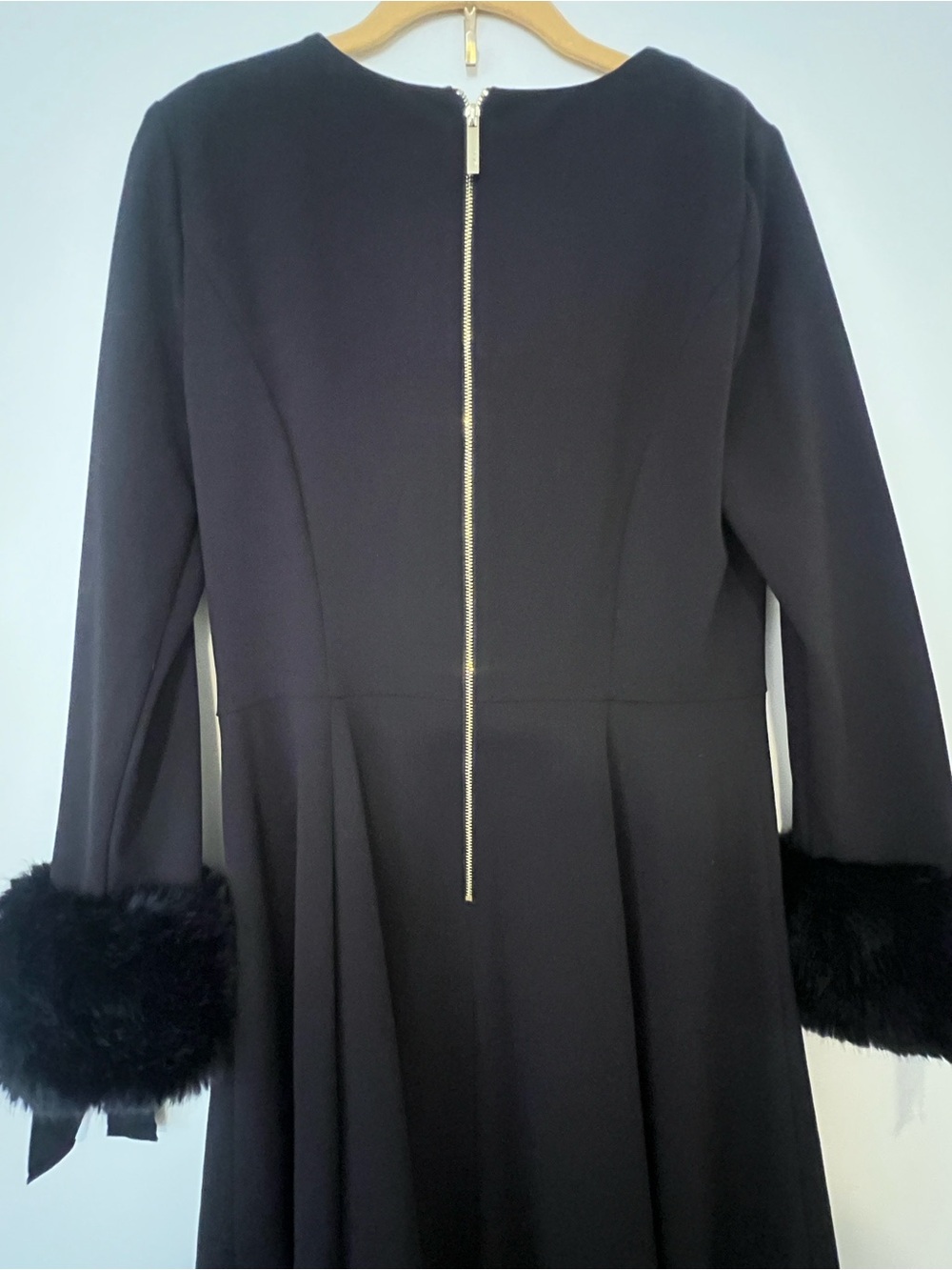 Calvin Klein fur cuff holiday dress 10 - Picture 3 of 5